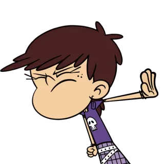 😒 Luna Loud The Loud House dessin animé, fille, Bienvenue chez les Loud, Nick, Nickelodeon, Luna telegram sticker