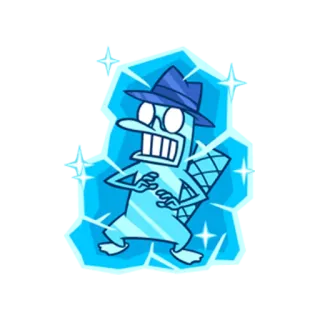 😐 Perry the Platypus Phineas and Ferb Cartone animato, Ornitorinco, Agente P, Perry l'ornitorinco, Disney telegram sticker