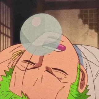 🌽 Zoro One Piece anime, one piece, zoro, bubble telegram sticker