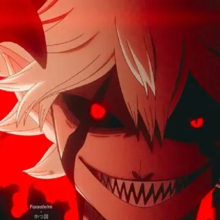 🖤 Asta Black Clover Forasteira anime, devil, asta, black clover telegram sticker