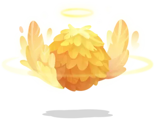😇 seed, leaf, yellow telegram sticker