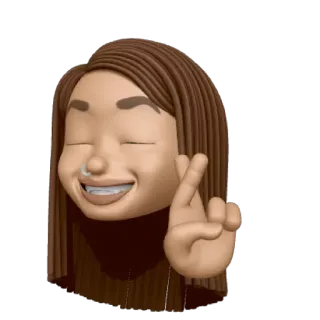 🤞 dedos cruzados, esperança, sorte, 3D, otimismo telegram sticker