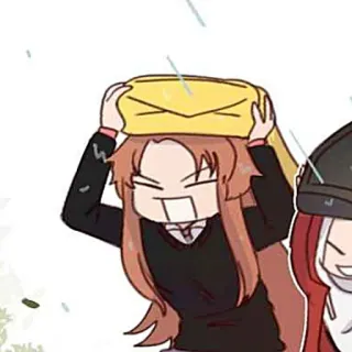 🍂 Anime, Manga, Lluvia, Dibujos animados, Divertido, Humor, Emoción telegram sticker