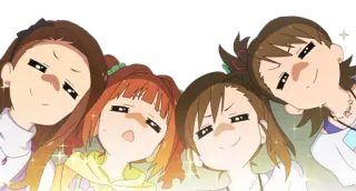 😳 Anime, Ragazze, Cartoni animati, Amicizia, Carino, Scintillio telegram sticker
