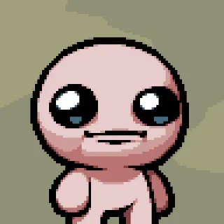 😐 Isaac The Binding of Isaac Видеоигра, Персонаж, Пиксель арт telegram sticker