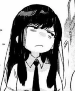 😡 Anime, Chica, Manga, Pelo Negro, Inexpresiva whatsapp sticker