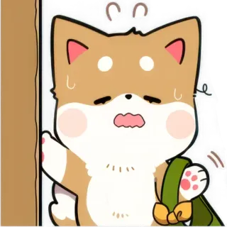 😪 犬, かわいい, 動物, 疲れた, 漫画 telegram sticker