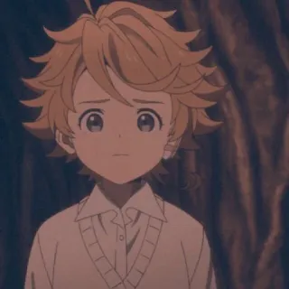 ⛓ Emma The Promised Neverland Anime, Chica, Manga, Personaje, Ilustración, Dibujo animado telegram sticker