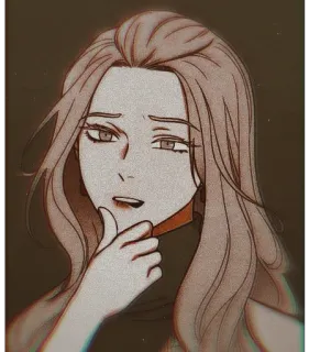 😎 woman, illustration, portrait, girl, face whatsapp sticker