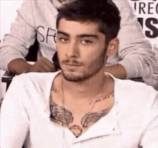 ⛄️ Zayn Malik 泽恩·马利克, 名人, 歌手, 单向乐队, 流行歌星, 肖像, 坏笑 telegram sticker
