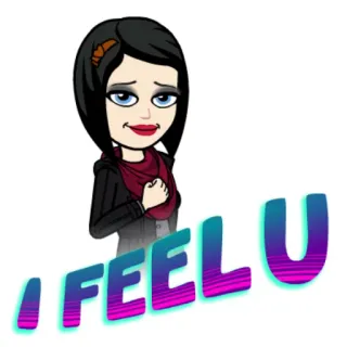 🤗 I FEEL U Bitmoji, Sentimiento, Emociones, Amor, Corazón whatsapp sticker
