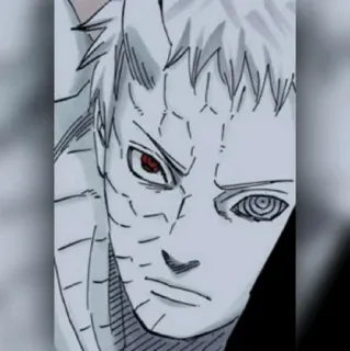⚫️ Obito Uchiha Naruto Anime, Manga, Uchiha, Obito, Sharingan telegram sticker