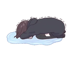 😭 Аниме, Кавай, Грустно, Девушка, Эмоциональный telegram sticker