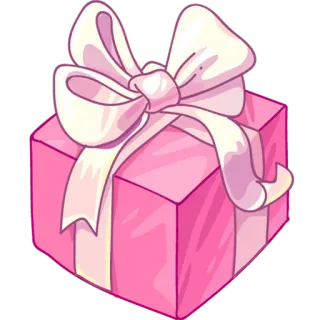 🎁 presente, dádiva, rosa, caixa, laço telegram sticker