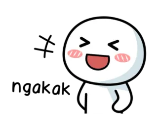 🌈 cartoon, white, head, emoticon, happy whatsapp sticker