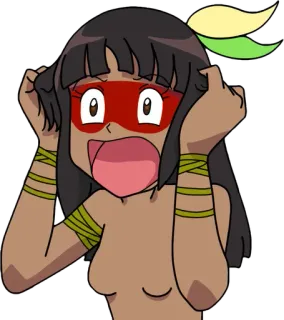 😧 만화, 토착, 부족, 걱정, 충격 telegram sticker