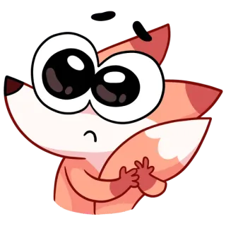 🥺 fox, cute, animal, cartoon, sticker telegram sticker