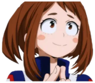 🙂 Ochaco Uraraka My Hero Academia 动漫, 英雄, 丽日, 御茶子, 我的英雄学院 telegram sticker