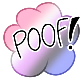 🚬 POOF! puf, dibujo animado, burbuja, nube, onomatopeya, efecto cómic whatsapp sticker