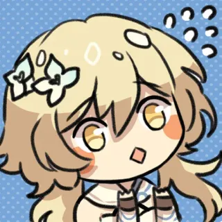 😅 Lumine Genshin Impact Anime, Jeu vidéo, Sticker, Mignon, Cheveux blonds, Genshin Impact, Lumine whatsapp sticker