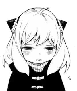 😓 Anya Forger Spy × Family anya forger, spy x family, anime, manga, triste, lindo, emocional whatsapp sticker