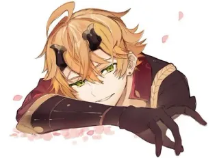 🍁 Thoma Genshin Impact 动漫, 游戏, 角色, 原神, 托马, 同人创作 telegram sticker