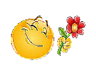 😊 表情符号, 花, 快乐, 礼物 telegram sticker