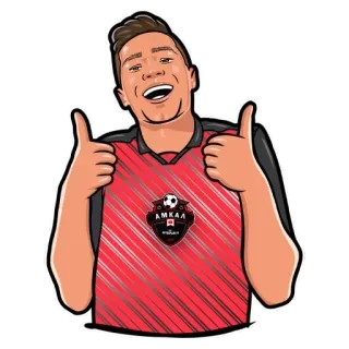 👌 AMKAA футбол, спорт, футбол, большой палец вверх, команда, форма telegram sticker