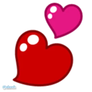 ❤ หัวใจ, ความรัก, วันวาเลนไทน์, อารมณ์, สีแดง, สีชมพู telegram sticker
