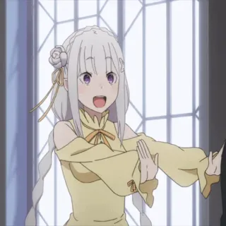 🤍 Emilia Re:Zero Anime, Carina, Ragazza, Waifu, Emilia, ReZero telegram sticker