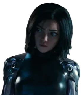 😳 Alita Alita: Battle Angel Alita, Anjo de Combate, Ciborgue, Personagem de filme, Ficção científica, Mangá whatsapp sticker