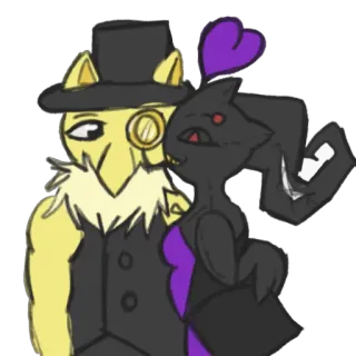 💋 卡通, 情侣, 爱, 浪漫, 正装, 数字艺术 telegram sticker