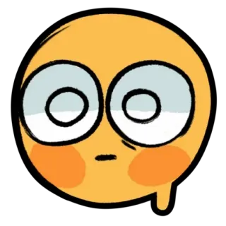 😰 表情符号, 脸, 震惊, 表情, 黄色 telegram sticker