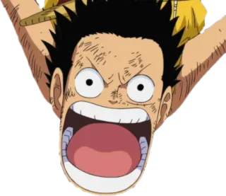 😤 Monkey D. Luffy One Piece Anime, Mangá, Shonen, Chapéu de Palha, Pirata, One Piece, Monkey D. Luffy telegram sticker