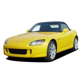 🏎 автомобиль, желтый, кабриолет, родстер, хонда, s2000 telegram sticker