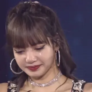 😭 Lisa huilen, verdrietig, kpop, lisa, blackpink, tranen, beroemdheid telegram sticker