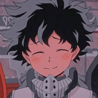 😊 Izuku Midoriya My Hero Academia Аниме, Персонаж, Моя геройская академия, Изуку Мидория, Деку telegram sticker