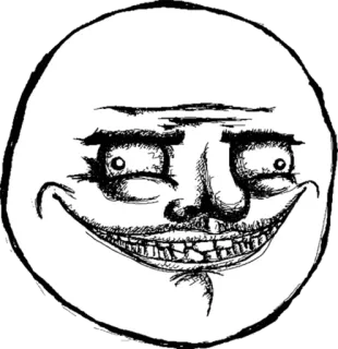 😃 Meme, Trollface, Internet, Engraçado, Expressão telegram sticker