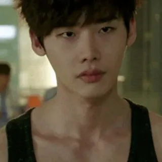 🥀 man, tank top, serious, korean, male telegram sticker