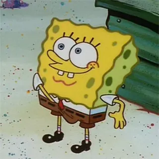 😃 Spongebob Squarepants мультфильм, Спанч Боб, персонаж, анимированный, Nickelodeon whatsapp sticker