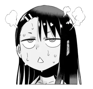 ◾️ Nagatoro Don't Toy with Me, Miss Nagatoro Anime, Manga, Erschöpft, Schwitzen, Nagatoro, Erschöpfung telegram sticker
