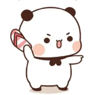 🍃 panda, cartoon, cute, character, animal telegram sticker