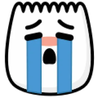 😭 llorando, triste, emoji, lágrimas, expresión, ánimo telegram sticker
