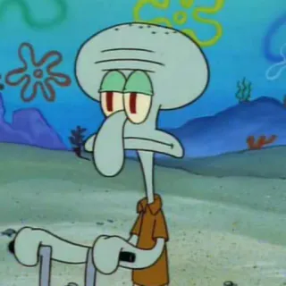 ➰ Squidward Spongebob Squarepants squidward, spongebob, cartoon, nickelodeon, crabby, walking telegram sticker