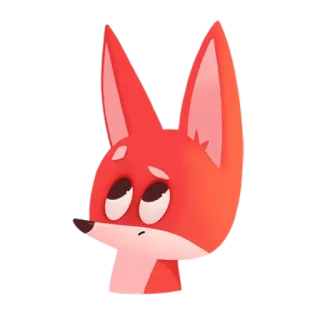 🤔 vos, dier, cartoon, sticker telegram sticker
