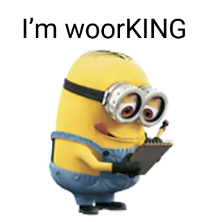 😨 Minion minion, despicable me, cartoon, yellow, character telegram sticker