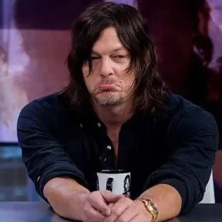 ☹️ Norman Reedus celebridade, ator, Norman Reedus telegram sticker