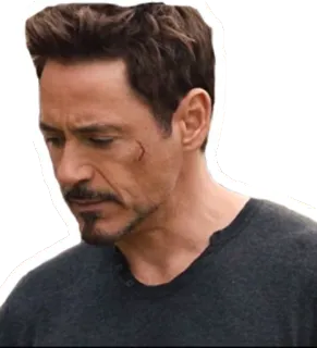 😞 Tony Stark robert downey jr, tony stark, avengers, iron man, marvel telegram sticker