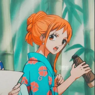 🍊 Nami One Piece Anime, One Piece, Nami, Manga, Pirates du Chapeau de Paille, Personnage whatsapp sticker