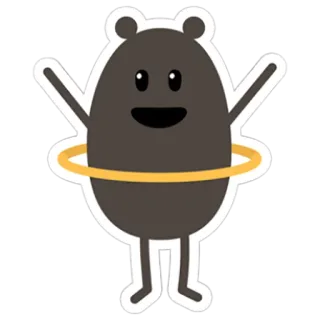 😇 cartoon, character, hula hoop, sticker telegram sticker